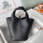 Hermes Picotin Lock 18 Bag Black For Women, Women's Handbags 7.1in/18cm