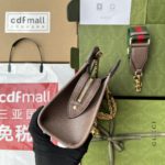 Gucci Ophidia Small Tote With Web Black For Women 10in/26cm GG 693724 96IWO 8745