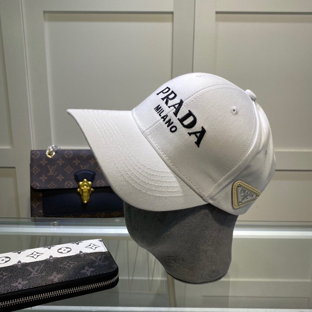 Prada Denim Baseball Cap White Prada Cap