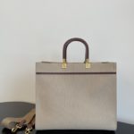 Fendi Sunshine Medium Tote Bag Beige Canvas For Women, Women's Bags, Shoulder Bags 13.8in/35cm FF 8BH386