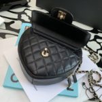 Chanel Mini Heart Bag Black For Women 7in/18cm AS3191 B07958 94305