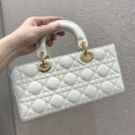 Christian Dior Lady D-Joy Bag, White, For Women Women's Handbags, 26cm CD
