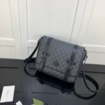 Gucci Messenger Bag Black For Men 11in/28cm GG ‎658542 KGDHN 1000