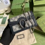 Dionysus GG Super Mini Bag Beige And Blue GG Supreme Canvas For Women 6.5in/17cm 476432 UN3BN 1274