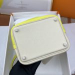 Hermes Picotin Lock 18 Bag White/Yellow With Silver-Toned Hardware For Women, Women's Handbags 7.1in/18cm