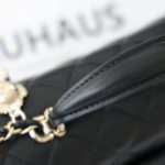 Chanel Mini Flapbag With Top Handle Black For Women 7.8in/20cm
