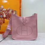 Hermes Evelyne III 29 Bag Pink With Silver-Toned Hardware For Women, Women's Shoulder And Crossbody Bags 11.4in/29cm