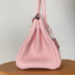 Hermes Birkin Nata Swift Pink For Women Silver Toned Hardware 10in/25cm