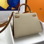 Hermes Kelly 25 Sellier Epsom Etoupe/Brown Bag For Women, Women's Handbags, Shoulder Bags 10in/25cm