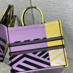 Christian Dior Large Dior Book Tote Bright Yellow and Pink D-Jungle Pop Embroidery, Yellow/Pink, For Women Women’s Handbags, 41cm CD M1286ZRON_M886
