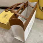 Fendi Canvas Tote Bag Beige/Brown For Women, Women's Handbags 18.1in/46cm FF 7VA480