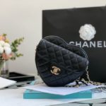 Chanel Mini Heart Bag Black For Women 7in/18cm AS3191 B07958 94305