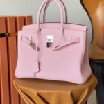 Hermes Birkin Nata Swift Pink For Women Silver Toned Hardware 11.8in/30cm