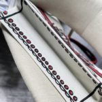 Christian Dior Large Dior Book Tote Latte Multicolor Cupidon Embroidery, Red/White, For Women Women’s Handbags, 41cm CD M1296ZTQG_M941