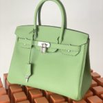 Hermes Birkin Nata Swift Green For Women Silver Toned Hardware 10in/25cm