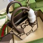 Gucci Jumbo GG Mini Tote Bag Camel And Ebony Jumbo Canvas For Women  8in/20cm 699406 UKMDG 2570