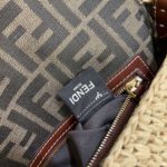 Fendi Baguette Woven Straw Red For Women, Women's Handbags, Shoulder And Crossbody Bags 10.2in/26cm FF