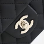Chanel Mini Flapbag With Top Handle Black For Women 7.8in/20cm