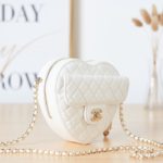 Chanel Mini Heart Bag White For Women 7in/18cm AS3191 B07958 10601