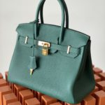 Hermes Birkin Nata Swift Dark Green For Women Gold Toned Hardware 11.8in/30cm