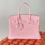 Hermes Birkin Nata Swift Pink For Women Silver Toned Hardware 11.8in/30cm