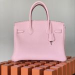 Hermes Birkin Nata Swift Pink For Women Silver Toned Hardware 11.8in/30cm