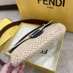 Fendi Baguette Woven Straw Red For Women, Women's Handbags, Shoulder And Crossbody Bags 10.2in/26cm FF