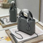 Christian Dior Mini Lady Dior Bag, Dark Grey, For Women Women’s Handbags, Crossbody Bags, 17cm CD
