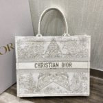 Christian Dior Large Dior Book Tote Gold-Tone Dior Around The World Stella Embroidery, For Women Women’s Handbags, 42cm CD M1286ZTQL_M01E