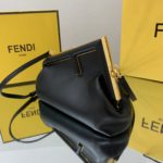 Fendi First Small Black For Women, Women's HandBags, Shoulder And Crossbody Bags 10.2in/26cm FF 8BP129ABVEF0KUR
