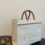 Fendi Sunshine Medium Tote Bag Light Grey Canvas For Women, Women's Bags, Shoulder Bags 13.8in/35cm FF 8BH386