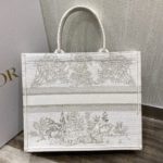 Christian Dior Large Dior Book Tote Gold-Tone Dior Around The World Stella Embroidery, For Women Women’s Handbags, 42cm CD M1286ZTQL_M01E