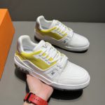 Louis Vuitton Trainer Sneaker White/Yellow Virgil Abloh For Men LV