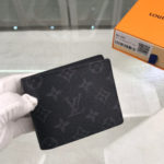 Louis Vuitton Multiple Wallet Monogram Eclipse For Men, Men's Wallet 4.5in/11.5cm LV M61695