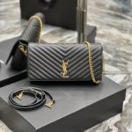Saint Laurent Kata 99 Chain Bag Black With Gold Hardware For Women 10.2in/26cm YSL