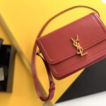 Saint Laurent Solferino Medium Satchel Bag In Box Red With Gold Hardware For Women 9in/23cm YSL 6343050SX0W6805