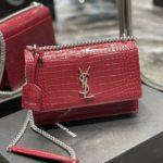 Saint Laurent Sunset Medium Chain Bag Red For Women 8.6in/22cm YSL