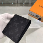 Louis Vuitton Multiple Wallet Monogram Eclipse For Men, Men's Wallet 4.5in/11.5cm LV M61695