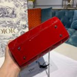 Christian Dior Mini Lady Dior Bag with Chain Silver Hardware Spring/Summer Collection, Red, For Women Women’s Handbags, 17cm CD M0505OCAL_M52R