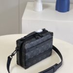 Louis Vuitton Handle Soft Trunk Monogram Eclipse For Men, Men's Bags 8.5in/22cm LV M45935