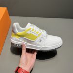 Louis Vuitton Trainer Sneaker White/Yellow Virgil Abloh For Men LV