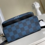 Louis Vuitton Campus Backpack Damier Graphite 3D Canvas Blue For Men, Men's Bags 39cm LV N50008