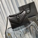 Saint Laurent College Medium Chain Bag Black Metal Toned Hardware For Women 9.4in/24cm YSL 600279BRM081000