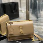Saint Laurent Sunset Medium Chain Bag For Women 8.6in/22cm Dark Beige YSL 442906D420W2721