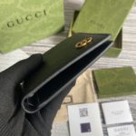 Gucci Marmont Bi-Fold Wallet Black For Men 4.3in/11cm GG 428727 DJ20T 1000