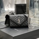 Saint Laurent Small Bag Black In Mix Matelasse For Women 8.2in/21cm YSL 600195BOW921000