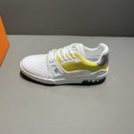 Louis Vuitton Trainer Sneaker White/Yellow Virgil Abloh For Men LV