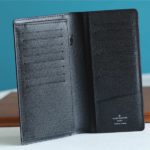 Louis Vuitton Brazza Wallet Monogram Pastel Noir Canvas For Men, Men's Wallet 7.5in/19cm LV