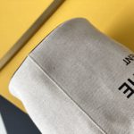 Saint Laurent Rive Gauche Bucket Bag In Linen With Black Strap For Women 11.4in/30cm YSL 669299FAAAZ9024
