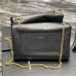 Saint Laurent Kate Medium Reversible Chain Bag Black In Suede With Gold Hardware For Women 11.2in/29cm YSL